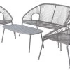 Habitat Nordic 4 Seater Rattan Garden Bistro Set - Grey 2 Habitat Nordic 4 Seater Rattan Garden Bistro Set - Grey -Habitat 2151500 R Z001A