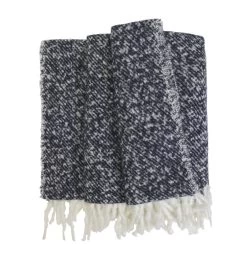 Habitat Faux Textured Mohair Throw - Navy - 125x150cm