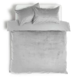 Habitat Plain Velvet Silver Bedding Set - Double -Habitat 2159162 R Z002A