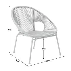 Habitat Nordic Spring Rattan Effect Garden Chair - Grey -Habitat 2159818 R E001