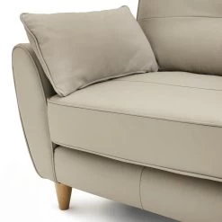 Habitat Isla 3 Seater Leather Sofa - Grey -Habitat 2204749 R Z008A