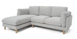 Habitat Salome Fabric Left Hand Corner Chaise Sofa - Grey