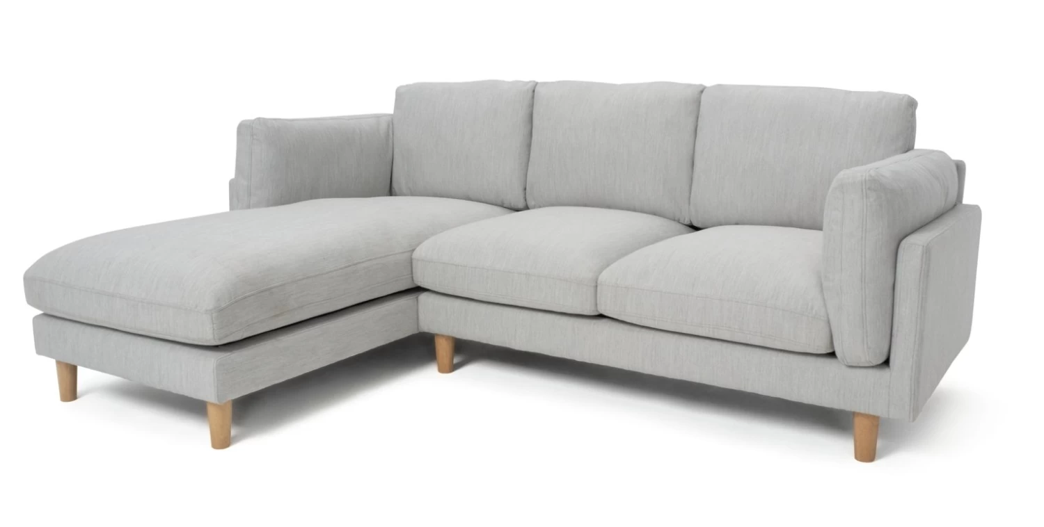 Habitat Salome Fabric Left Hand Corner Chaise Sofa - Grey 3 Habitat Salome Fabric Left Hand Corner Chaise Sofa - Grey