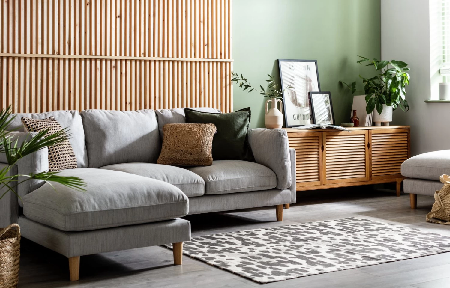 Habitat Salome Fabric Left Hand Corner Chaise Sofa - Grey 4 Habitat Salome Fabric Left Hand Corner Chaise Sofa - Grey - Image 2