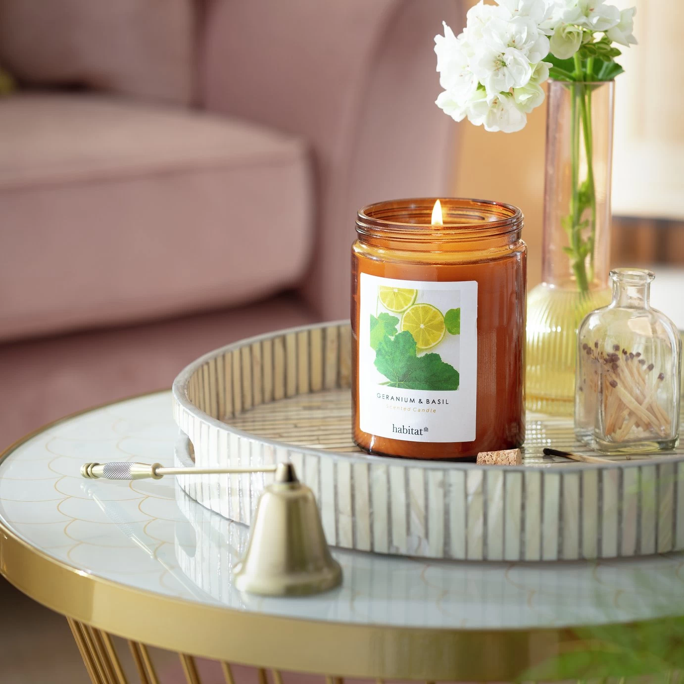 Habitat Scented Jar Candle - Geranium & Basil 3 Habitat Scented Jar Candle - Geranium & Basil