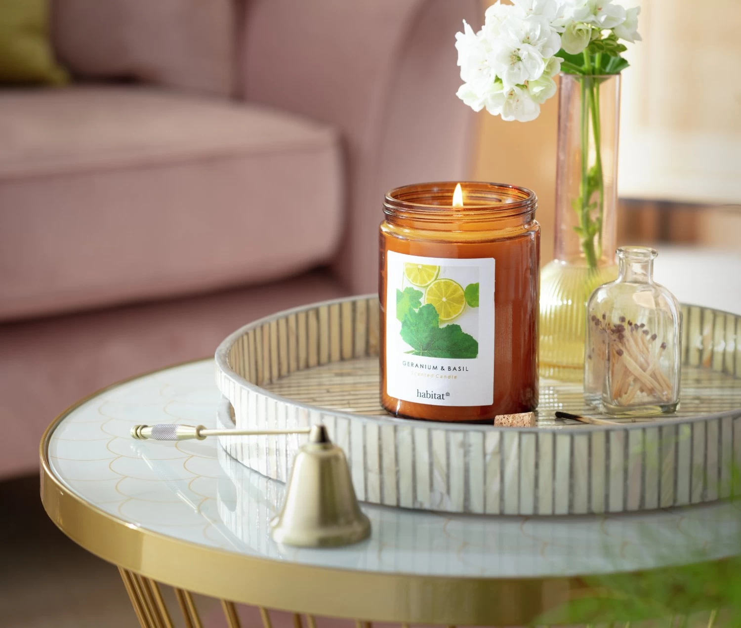 Habitat Scented Jar Candle - Geranium & Basil 4 Habitat Scented Jar Candle - Geranium & Basil - Image 2