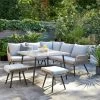 Habitat Malta 6 Seater Rattan Effect Garden Corner Sofa Set -Habitat 2258032 R Z001A