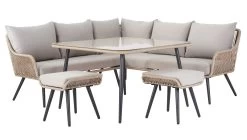 Habitat Malta 6 Seater Rattan Effect Garden Corner Sofa Set -Habitat 2258032 R Z002A