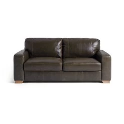 Habitat Eton Leather 3 Seater Sofa - Chocolate -Habitat 2271813 R Z001A