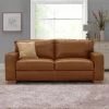Habitat Eton Leather 3 Seater Sofa - Chocolate -Habitat 2271813 R Z001C
