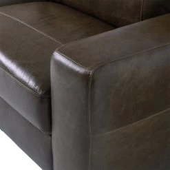 Habitat Eton Leather 3 Seater Sofa - Chocolate -Habitat 2271813 R Z006A