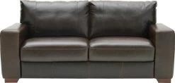 Habitat Eton Leather 3 Seater Sofa - Chocolate -Habitat 2271813 R Z015A
