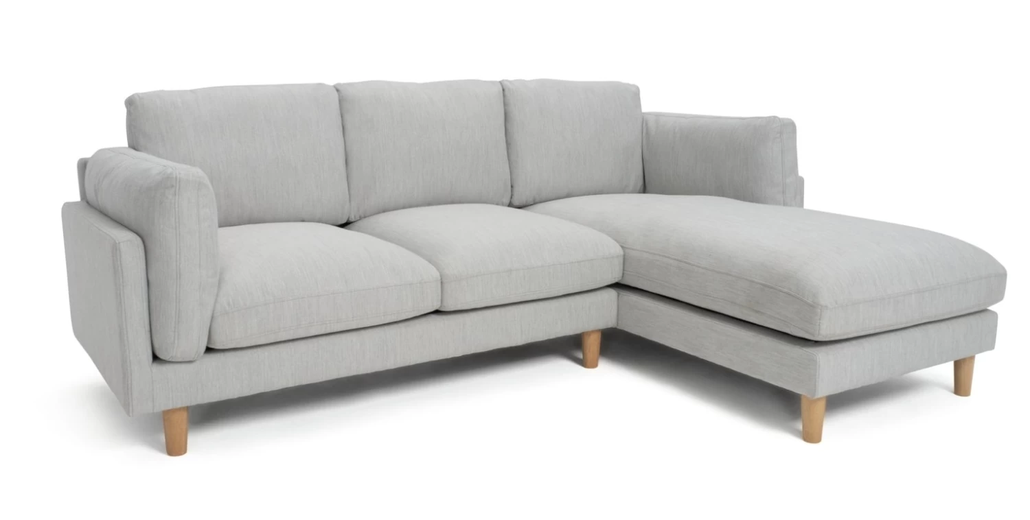 Habitat Salome Fabric Right Hand Corner Chaise Sofa - Grey 3 Habitat Salome Fabric Right Hand Corner Chaise Sofa - Grey