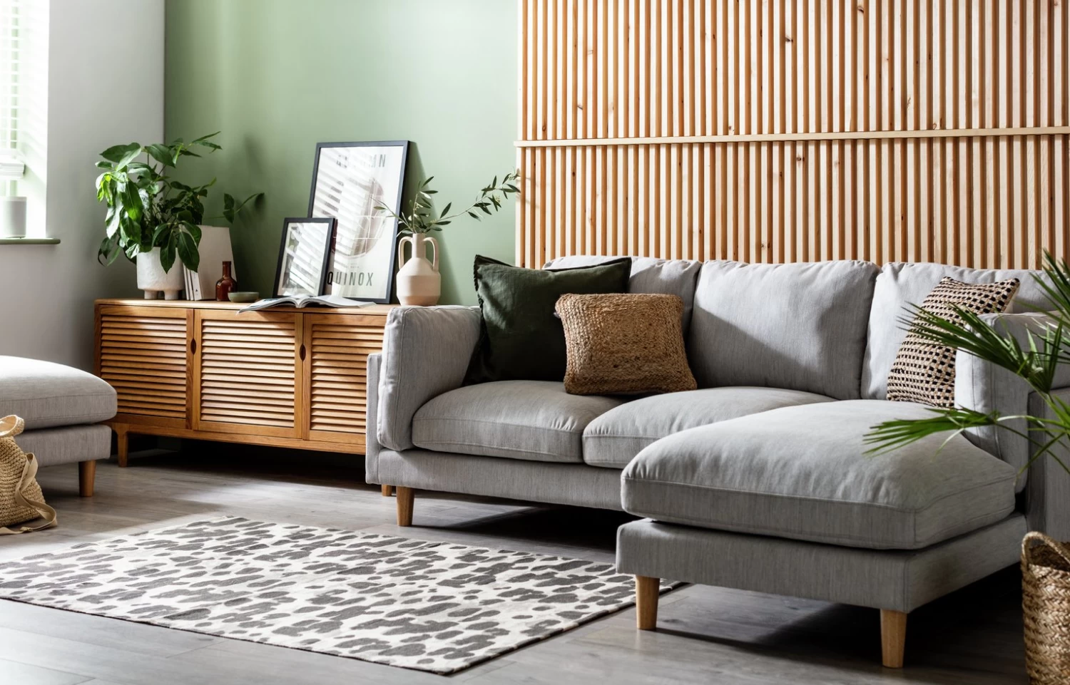 Habitat Salome Fabric Right Hand Corner Chaise Sofa - Grey 4 Habitat Salome Fabric Right Hand Corner Chaise Sofa - Grey - Image 2