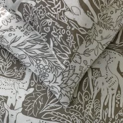 Habitat Brushed Cotton Deer Print Grey Bedding Set - Single -Habitat 2729107 R Z002C