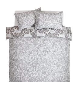 Habitat Brushed Cotton Deer Print Grey Bedding Set - Single -Habitat 2729107 R Z003A
