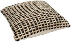 Habitat Jute Mono Check Cushion - Natural - 43X43cm -Habitat 2842596 R Z003A