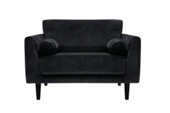 Habitat Jacob Fabric Cuddle Chair - Black
