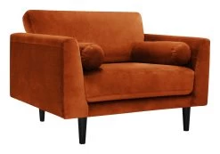 Habitat Jacob Fabric Cuddle Chair - Orange -Habitat 2910129 R Z004A