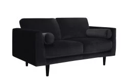 Habitat Jacob Fabric 2 Seater Sofa - Black -Habitat 2910143 R Z004A
