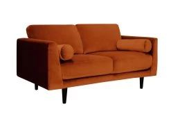 Habitat Jacob Fabric 2 Seater Sofa - Orange -Habitat 2910198 R Z004A