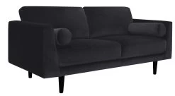 Habitat Jacob Fabric 3 Seater Sofa - Black -Habitat 2910208 R Z004A
