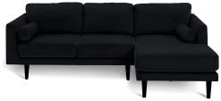 Habitat Jacob Velvet Right Hand Corner Sofa - Black 12 Habitat Jacob Velvet Right Hand Corner Sofa - Black -Habitat 2910260 R Z003A