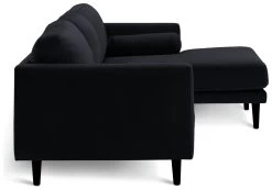 Habitat Jacob Velvet Right Hand Corner Sofa - Black 13 Habitat Jacob Velvet Right Hand Corner Sofa - Black -Habitat 2910260 R Z004A