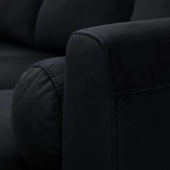 Habitat Jacob Velvet Right Hand Corner Sofa - Black 14 Habitat Jacob Velvet Right Hand Corner Sofa - Black -Habitat 2910260 R Z009A