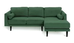 Habitat Jacob Velvet Right Hand Corner Sofa - Emerald Green 11 Habitat Jacob Velvet Right Hand Corner Sofa - Emerald Green -Habitat 2910291 R Z002A