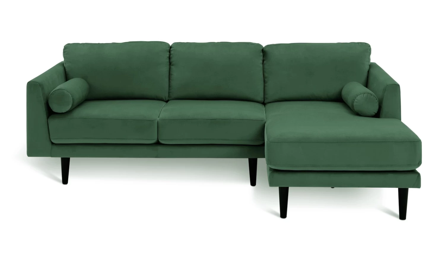 Habitat Jacob Velvet Right Hand Corner Sofa - Emerald Green 5 Habitat Jacob Velvet Right Hand Corner Sofa - Emerald Green - Image 3