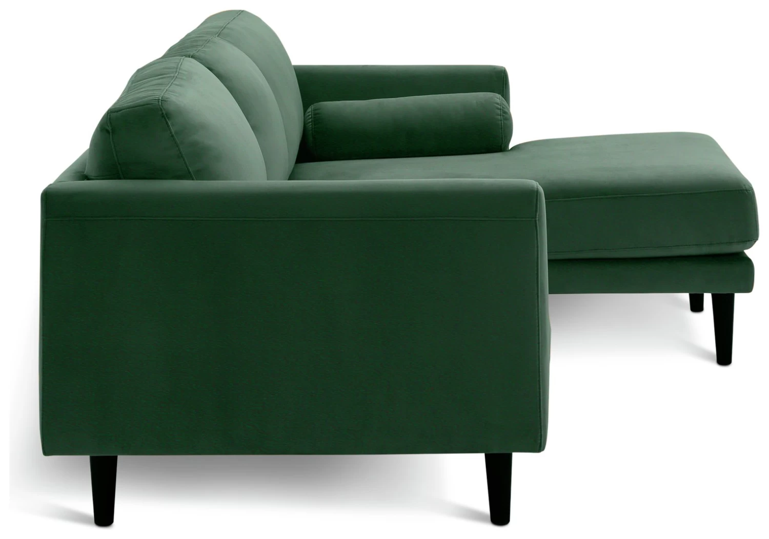 Habitat Jacob Velvet Right Hand Corner Sofa - Emerald Green 7 Habitat Jacob Velvet Right Hand Corner Sofa - Emerald Green - Image 5