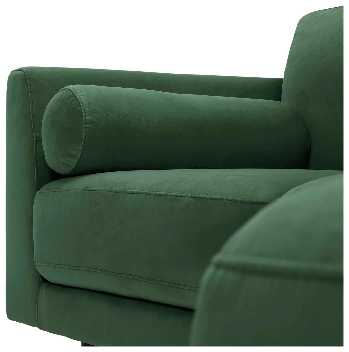 Habitat Jacob Velvet Right Hand Corner Sofa - Emerald Green 9 Habitat Jacob Velvet Right Hand Corner Sofa - Emerald Green - Image 7