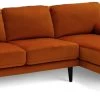 Habitat Jacob Velvet Right Hand Corner Sofa - Orange 2 Habitat Jacob Velvet Right Hand Corner Sofa - Orange -Habitat 2910318 R Z001A