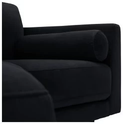 Habitat Jacob Velvet Left Hand Corner Sofa - Black -Habitat 2910325 R Z010A