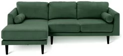 Habitat Jacob Velvet Left Hand Corner Sofa - Emerald Green 11 Habitat Jacob Velvet Left Hand Corner Sofa - Emerald Green -Habitat 2910356 R Z002A