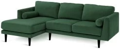 Habitat Jacob Velvet Left Hand Corner Sofa - Emerald Green 12 Habitat Jacob Velvet Left Hand Corner Sofa - Emerald Green -Habitat 2910356 R Z003A