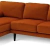 Habitat Jacob Velvet Left Hand Corner Sofa - Orange 2 Habitat Jacob Velvet Left Hand Corner Sofa - Orange -Habitat 2910363 R Z001A
