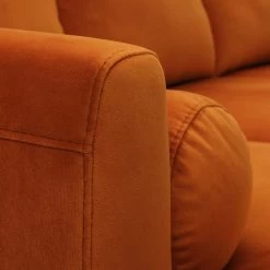 Habitat Jacob Velvet Left Hand Corner Sofa - Orange 12 Habitat Jacob Velvet Left Hand Corner Sofa - Orange -Habitat 2910363 R Z009A