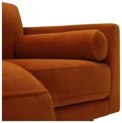 Habitat Jacob Velvet Left Hand Corner Sofa - Orange 13 Habitat Jacob Velvet Left Hand Corner Sofa - Orange -Habitat 2910363 R Z010A