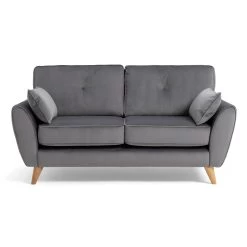 Habitat Iris Fabric 2 Seater Sofa - Grey