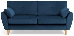 Habitat Iris Fabric 3 Seater Sofa - Navy