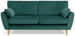 Habitat Iris Fabric 3 Seater Sofa - Teal