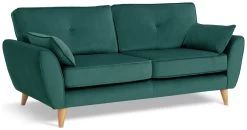 Habitat Iris Fabric 3 Seater Sofa - Teal -Habitat 2910772 R Z002A