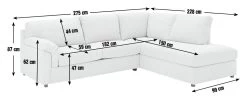 Habitat Florence Fabric Right Hand Corner Chaise Sofa - Grey 11 Habitat Florence Fabric Right Hand Corner Chaise Sofa - Grey -Habitat 2914187 R E001