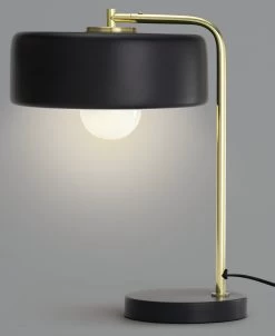 Habitat Minah Iron LED Table Lamp - Black & Brass -Habitat 2990297 R Z002A