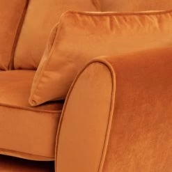 Habitat Isla 3 Seater Velvet Sofa - Orange -Habitat 2991629 R Z007A
