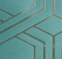 Habitat Geo Jacquard Teal Bedding Set - Double -Habitat 3036734 R B001