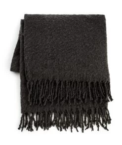 Habitat Faux Mohair Throw - Charcoal - 125X150cm