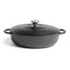 Habitat 4 Litre Shallow Cast Iron Casserole Dish - Black -Habitat 3065482 R Z001A